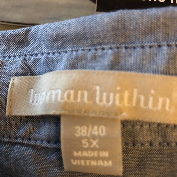 WOMAN WITHIN BUTTON DOWN PERFECT SHIRT - Picture 7 of 7